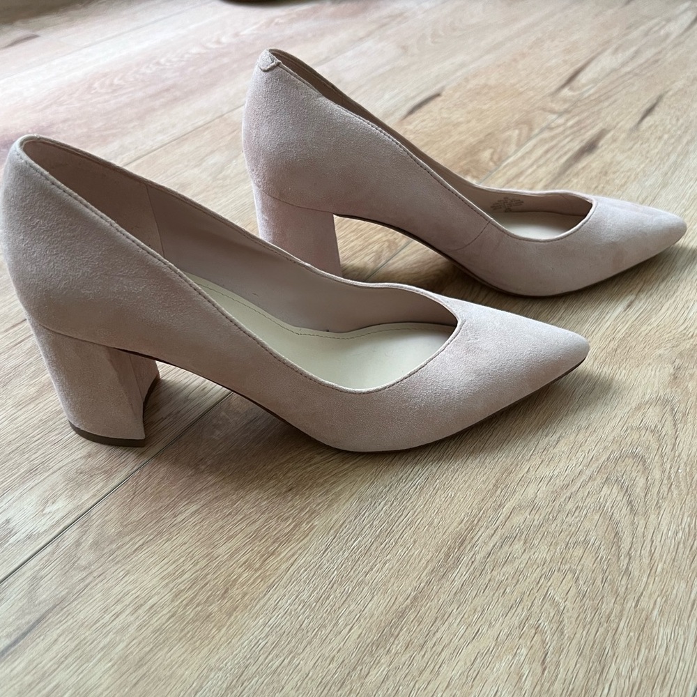 Marc Fisher Blush Suede Block Heels